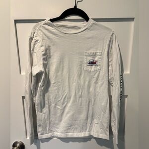 Vineyard Vines Long sleeved white Shirt Snowboard size Boys Medium (12/14)